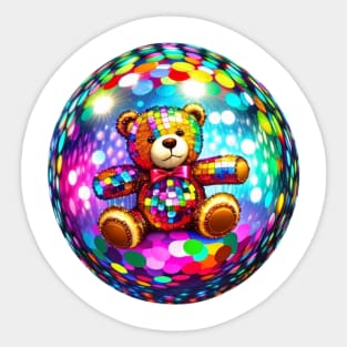 Disco Ball Bear Sticker